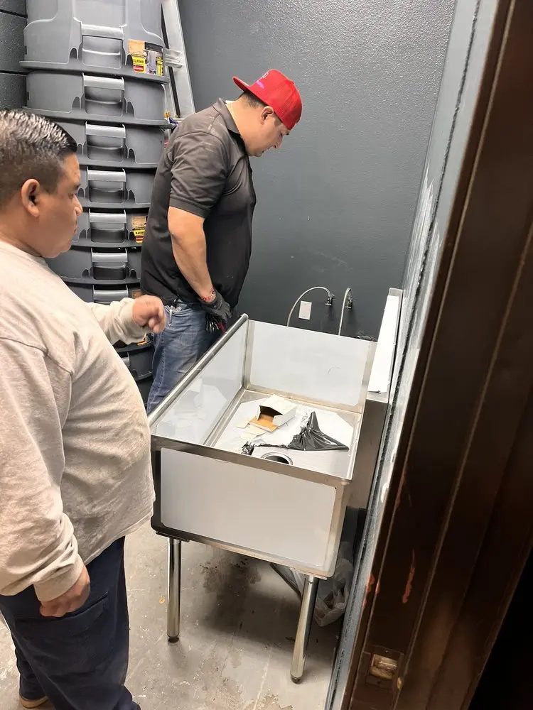 Commercial plumbing and sink installation in Downtown Camden